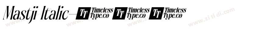 Mastji Italic字体转换